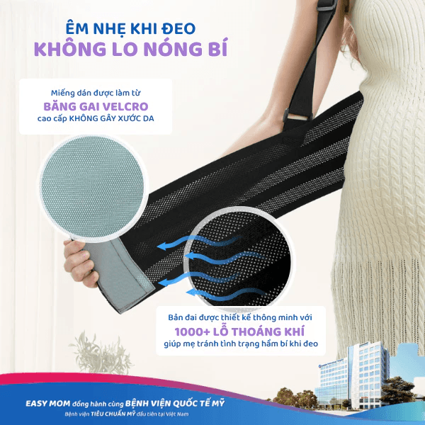 Đai Nâng Đỡ Bụng Bầu Chất Siêu Mềm Co Giãn 4 Chiều Hỗ Trợ Đi Lại - 5
