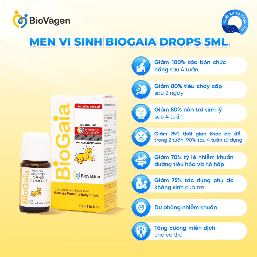 Giảm 50.000đ Men Vi Sinh BioGaia ProTectis Drops 5ml Khi Hóa Đơn Từ 700k | Hapinistay