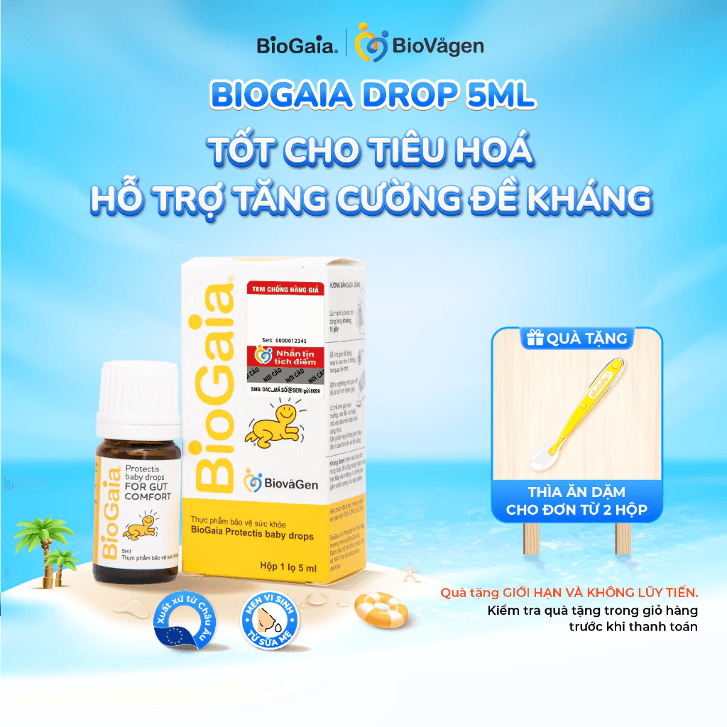 Men vi sinh BioGaia ProTectis Drops cải thiện hệ tiêu hóa xuất xứ Thụy Điển dung tích 5ml - 2