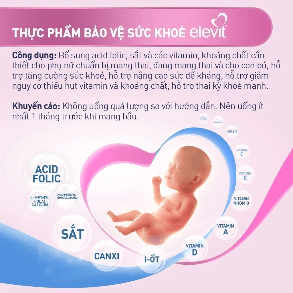 Vitamin Tổng Hợp Bà Bầu Elevit Pronatal 30 Viên - 3