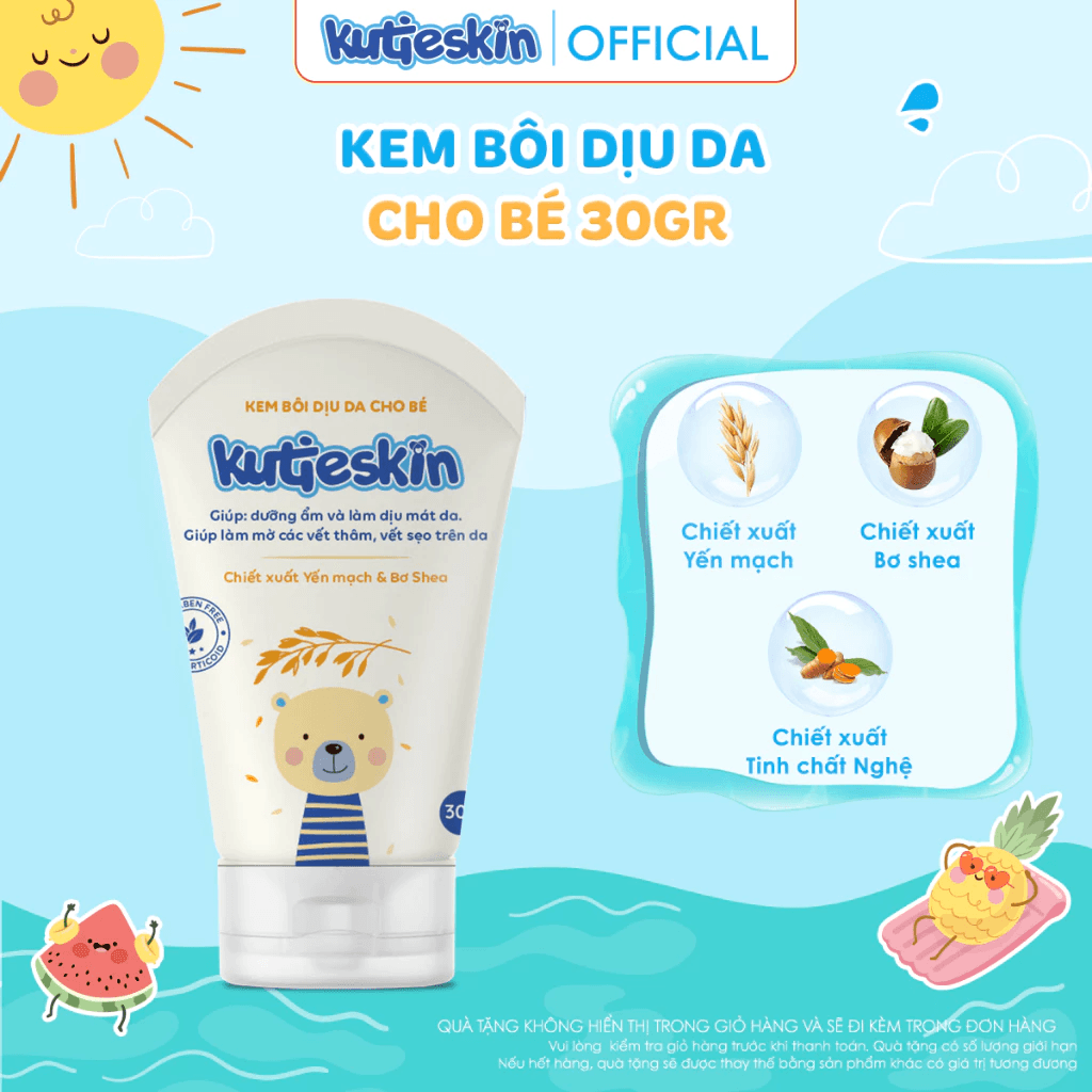 Kem bôi dịu da Kutieskin 30g cho bé (Kem bôi mẩn ngứa - hăm) - 2