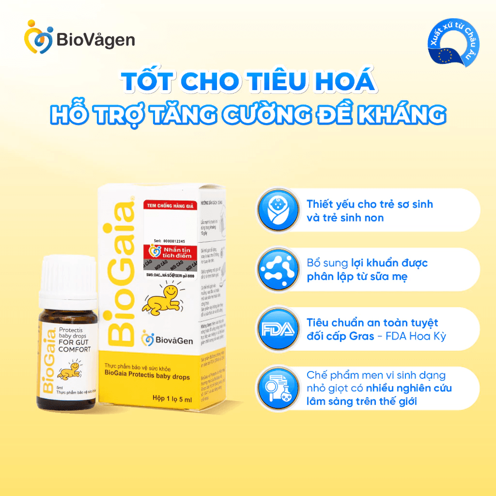 Men vi sinh BioGaia ProTectis Drops cải thiện hệ tiêu hóa xuất xứ Thụy Điển dung tích 5ml - 3
