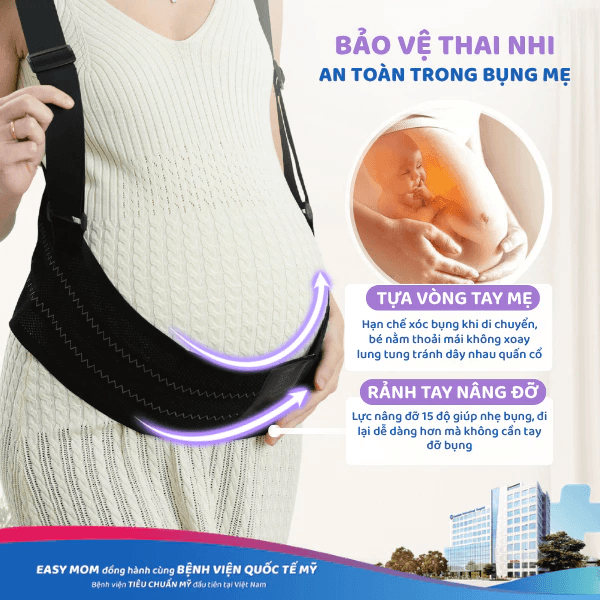 Đai Nâng Đỡ Bụng Bầu Chất Siêu Mềm Co Giãn 4 Chiều Hỗ Trợ Đi Lại - 3
