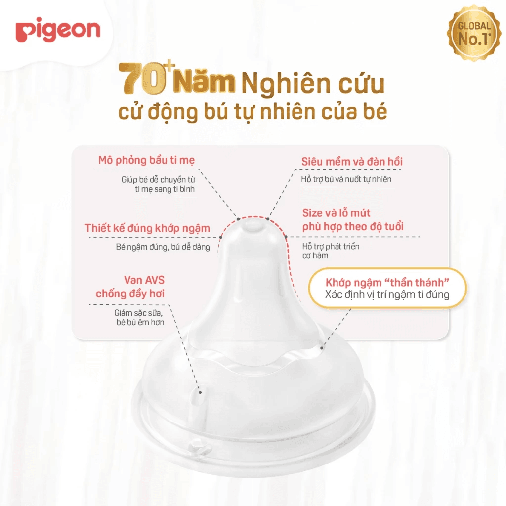 Bình Sữa Pigeon Cổ Rộng PPSU 240ml Cho Bé - 4