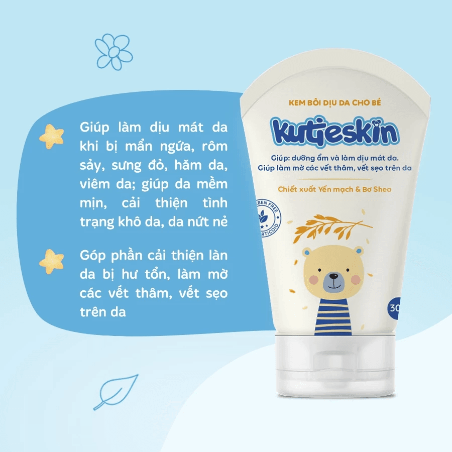 Kem bôi dịu da Kutieskin 30g cho bé (Kem bôi mẩn ngứa - hăm) - 3
