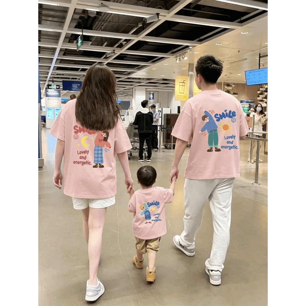 Mẫu mới năm 2026 set combo đồ gia đình ba mẹ và bé đồ cặp mẹ và bé gái Áo thun chất liệu cotton, in họa tiết đẹp. - 2