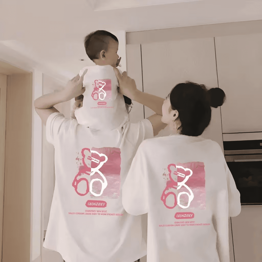 Áo Thun Đôi Mẹ Và Bé Gái – In Hình Dễ Thương - 3