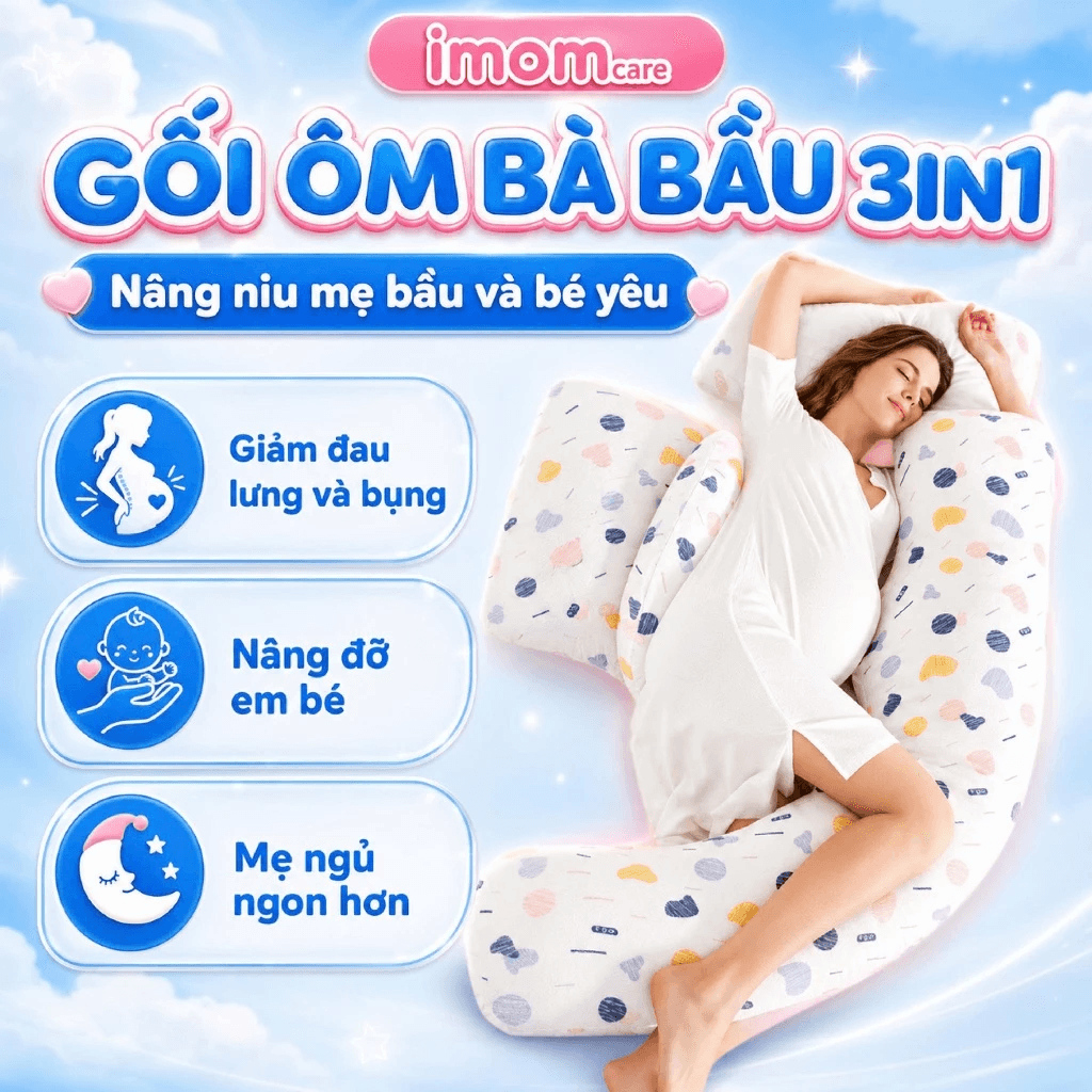 Gối Ôm Bầu Chữ U Cao Su Non Đa Năng - 3
