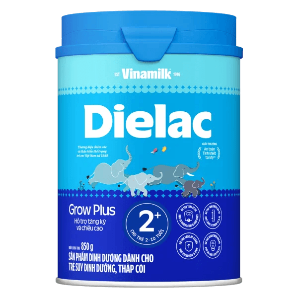 Sữa Non Vinamilk Dielac Grow Plus 2+ HT 850g (Sữa bột cho Trẻ Từ 2 - 10 Tuổi) - 2