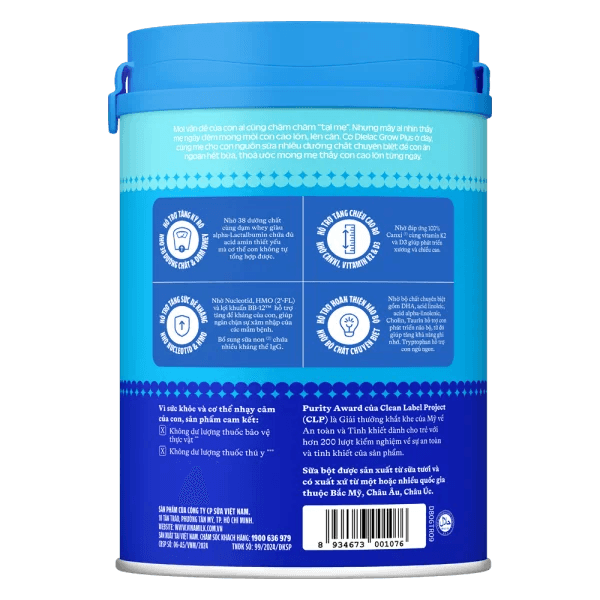 Sữa Non Vinamilk Dielac Grow Plus 2+ HT 850g (Sữa bột cho Trẻ Từ 2 - 10 Tuổi)